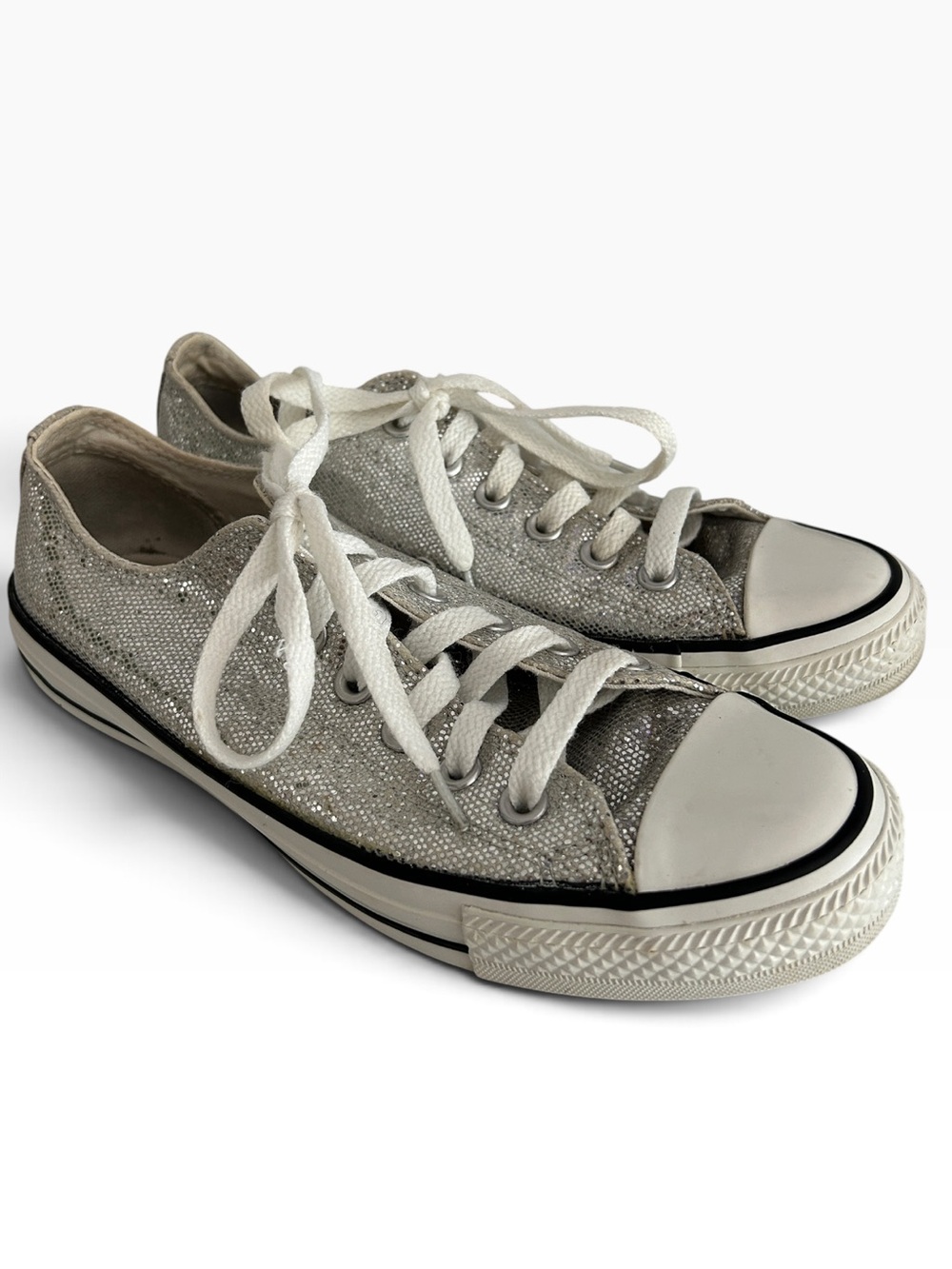 CONVERSE Chuck Taylor All Star Sparkle Low Top Silver Glitter